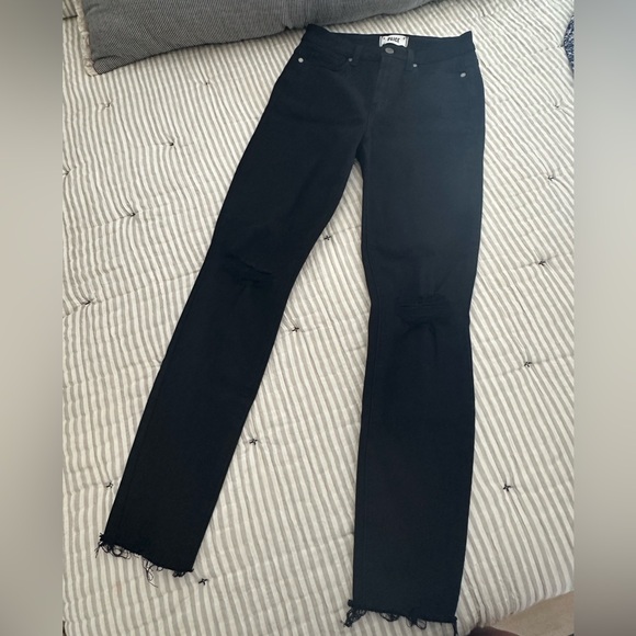 Paige Margot Ankle Denim - Paige High Waisted Margot Ankle Women's Deep Black Jeans